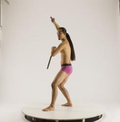 Elmer Different Poses With Katanas